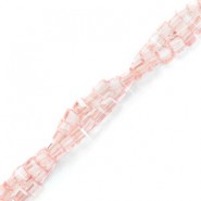 Top Facett Glasschliffperlen Würfel 2x2mm Blossom pink crystal